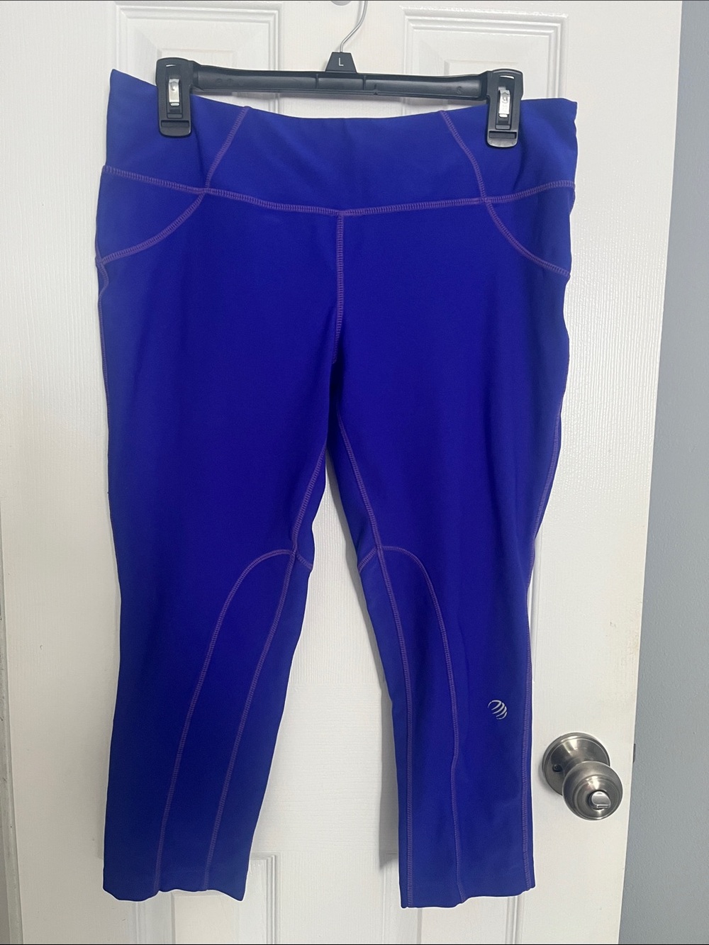 MPG Purple Leggings with Reflective Logo